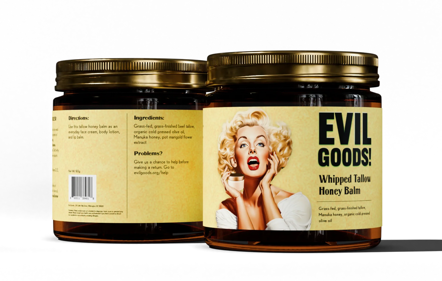 Evil Goods · Bálsamo Batido con Sebo de Res y Miel de Manuka – 120 ml