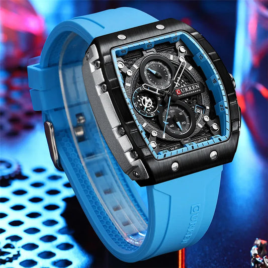 Reloj Curren 8442 ⌚ | Cronógrafo Deportivo para Hombre | Pulso de Silicona Premium – Envío Gratis y Pago Contra Entrega