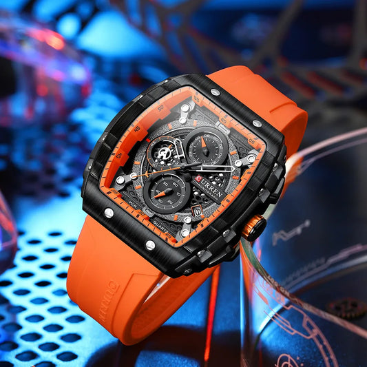 Reloj Curren 8442 ⌚ | Cronógrafo Deportivo para Hombre | Pulso de Silicona Premium – Envío Gratis y Pago Contra Entrega