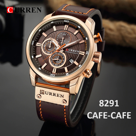 Reloj Curren 8291 ⌚ | Cronógrafo Original para Hombre | Correa de Cuero Premium – Envío Gratis y Pago Contra Entrega