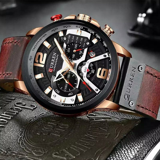 Reloj Curren 8329 ⌚ | Cronógrafo Original para Hombre | Pulso de Cuero Premium – Envío Gratis y Pago Contra Entrega